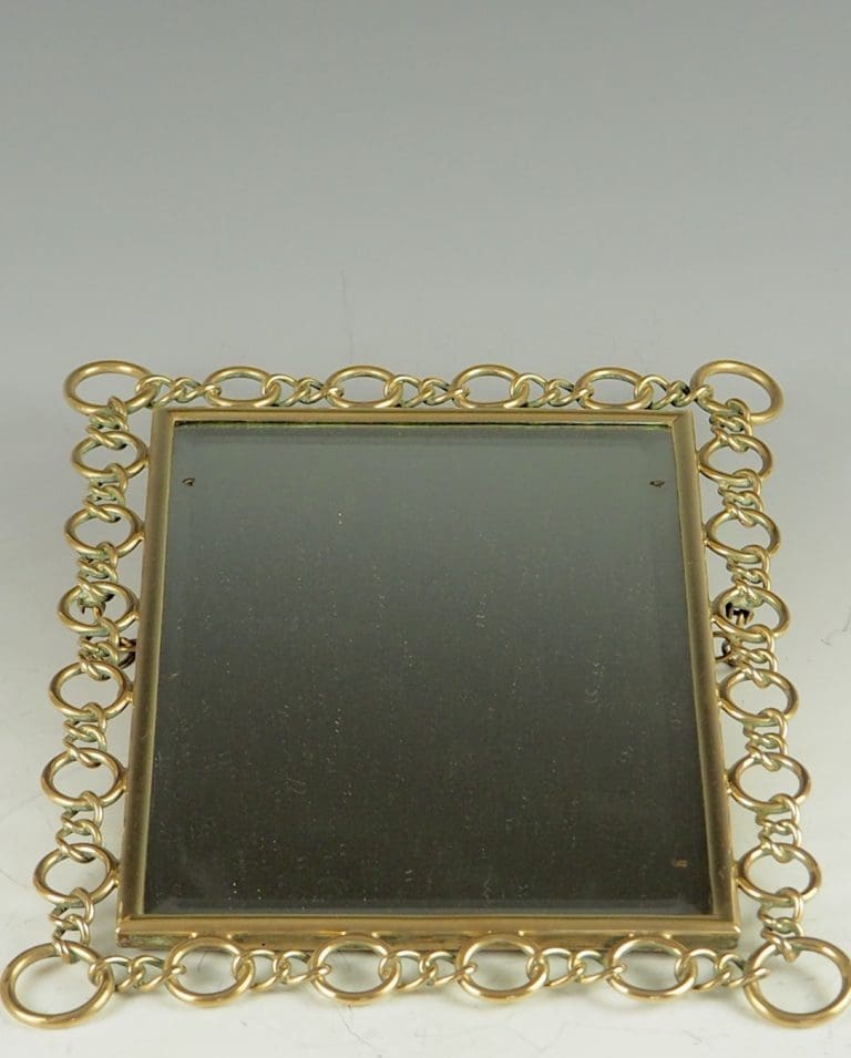 Victorian Brass Chain Link Wall Mirror