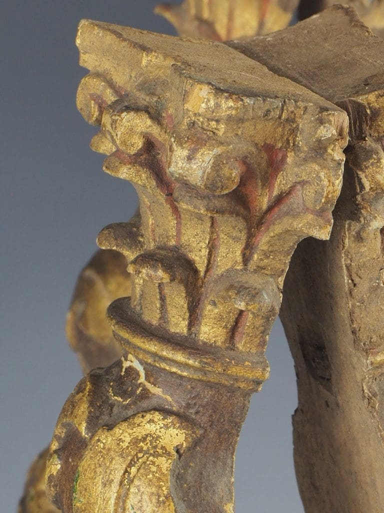 Set of 18th Century Baroque style Solomonic Carved Gilt Wood Columns