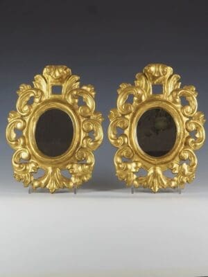 Antique Pair of Venetian Giltwood Wall Mirrors