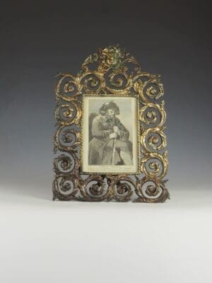 Antique French Bronze Baroque Photo Frame
