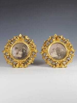 Antique Fine Carved Giltwood Florentine Photo Frames (Pair)