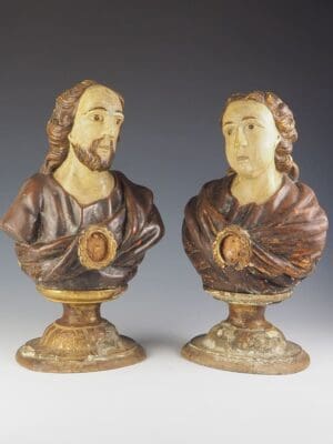 Pair of 17th Century Italian Reliquary Busts