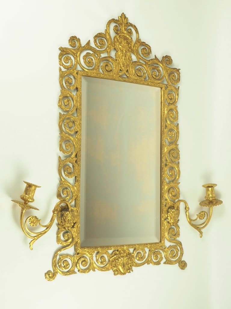 Antique Gilt Bronze Mirror