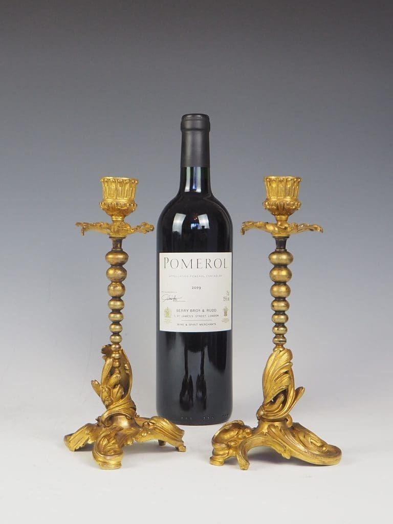 Pair of Henri Picard Gilt Bronze Candlesticks Circa. 1850