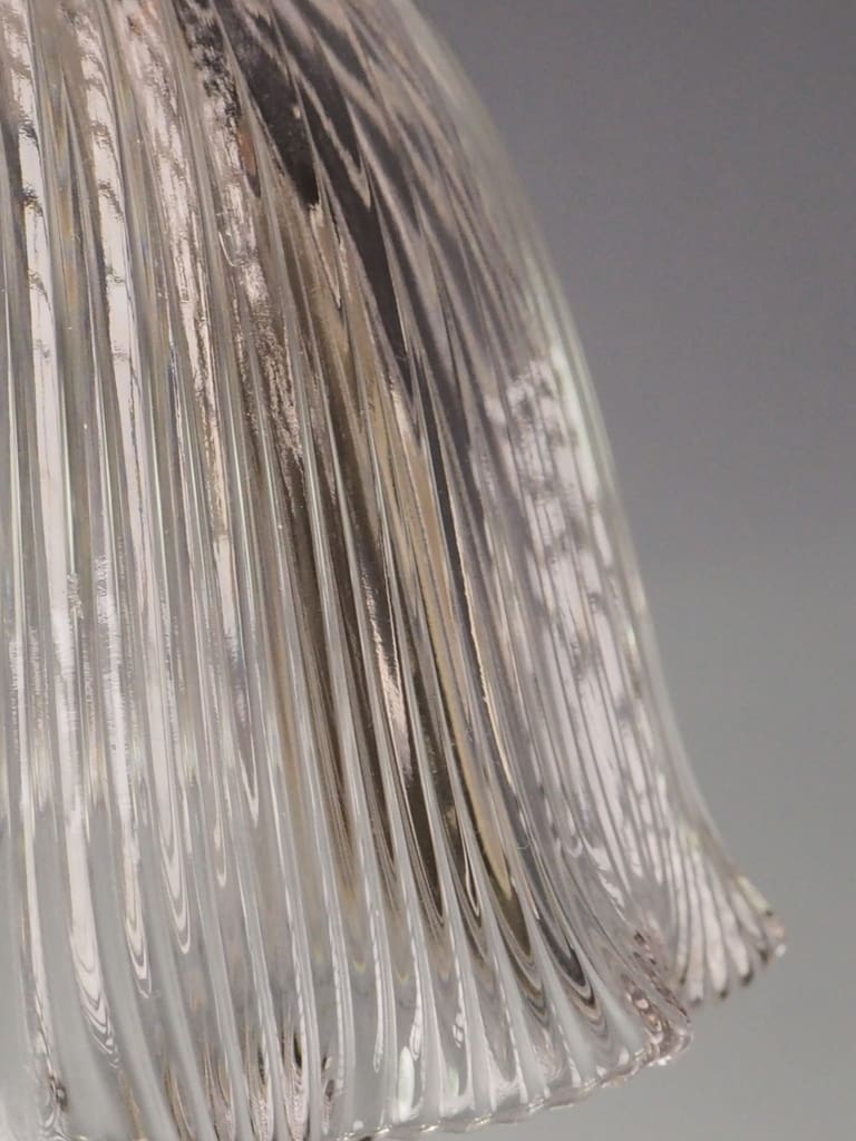 Original Holophane Pendant Ceiling Light &ndash; Vintage Industrial Glass Shade