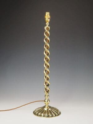 Antique Brass Open Twist Table Lamp