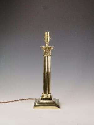 Antique Corinthian Column Table Lamp