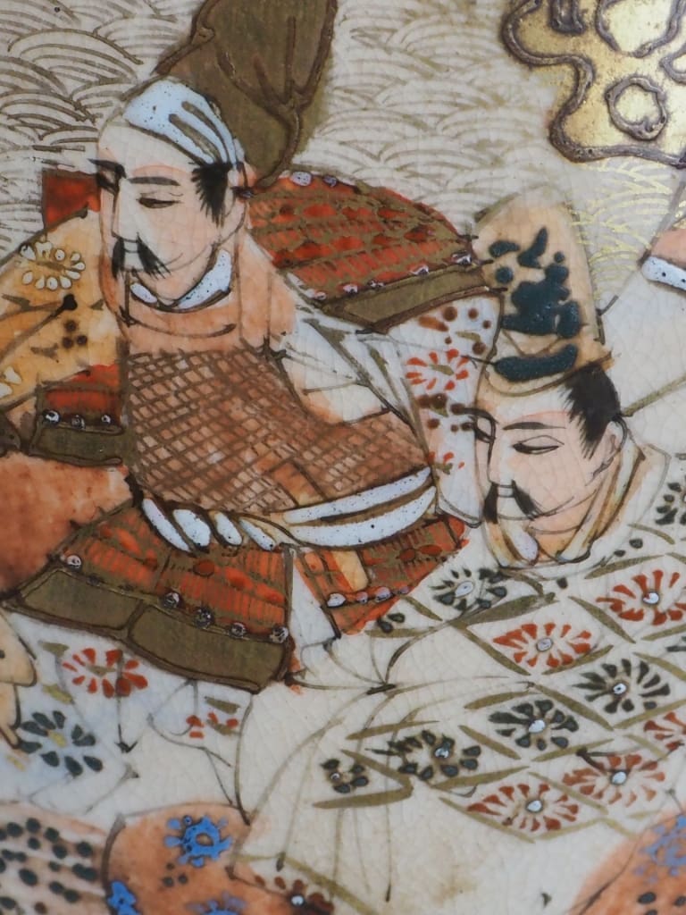 Antique Satsuma lamps Japanese porcelain table lamps Meiji period Satsuma porcelain