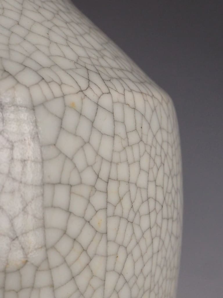 Antique Chinese Crackle Glaze Lamp with Foo Dog Motifs