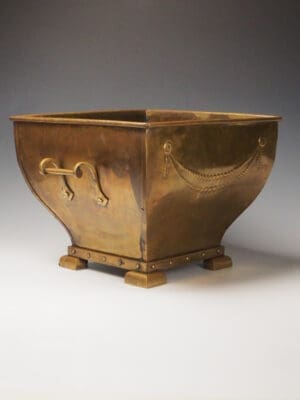 Antique Brass Planter – Edwardian Jardinière or Fireside Bucket