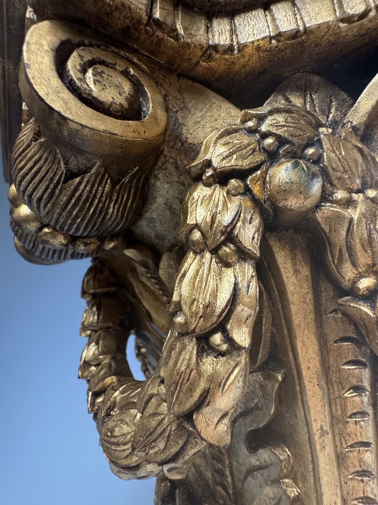 Pair of Antique French Rococo Giltwood Wall Shelves