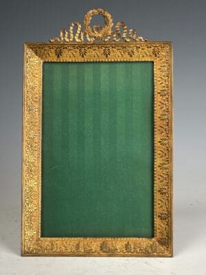 Antique French Louis XVI Style Gilt Bronze Picture Frame