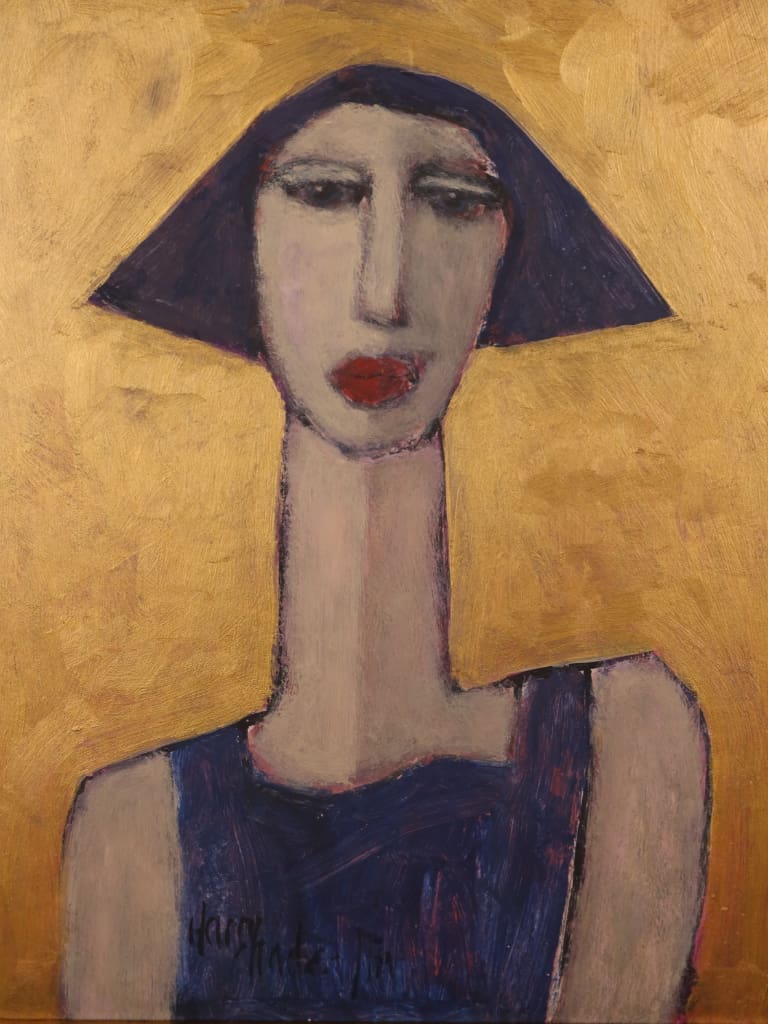 Art | Agata &mdash; Modernist Portrait by Harry Charles Tim (Framed & Signed)