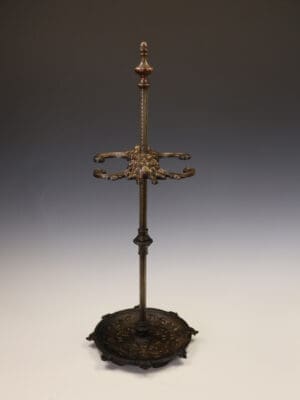 Exceptionally Ornate 19th-Century Bronze Fireside Stick Stand