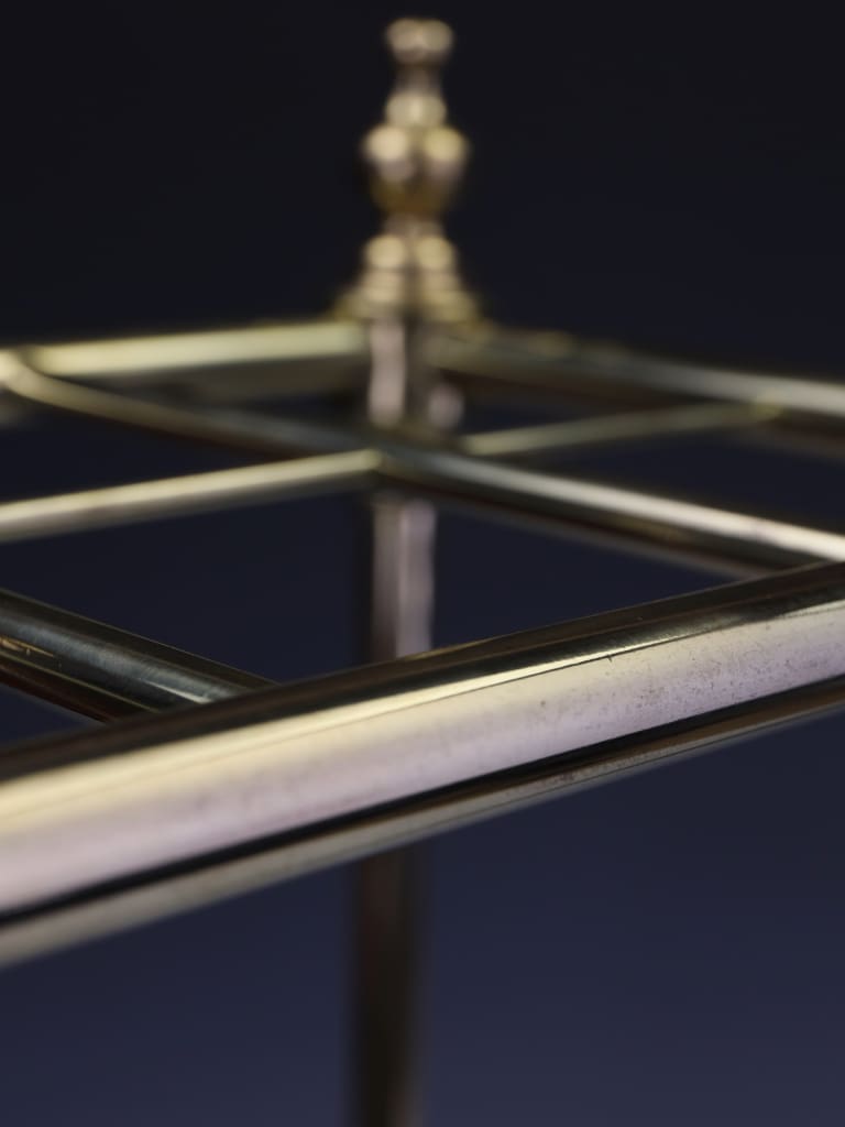 Elegant Edwardian Brass Umbrella / Stick Stand c 1900