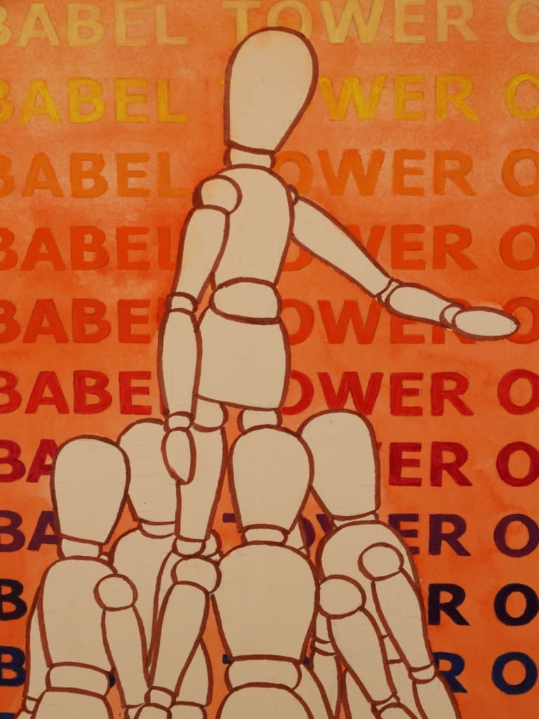 Derek Carruthers (1935&ndash;2021) &ndash; &ldquo;Tower of Babel&rdquo; &ndash; Original Watercolour, 2006