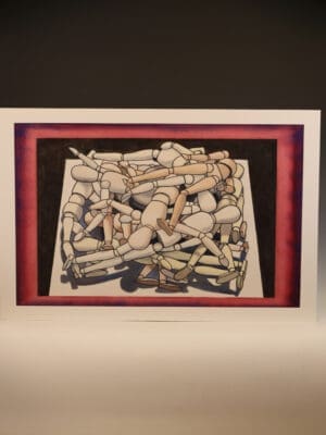 Derek Carruthers (1935–2021) – Mannequin Composition – Original Watercolour, Signed and Dated September 1999