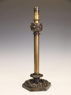 William IV Brass Patent Candlestick by Palmer & Co, London
