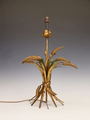 Fine French Gilt Bronze Harvest Table Lamp, Circa 1950