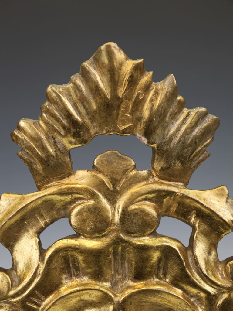 Elegant French Giltwood Rococo Wall Mirror