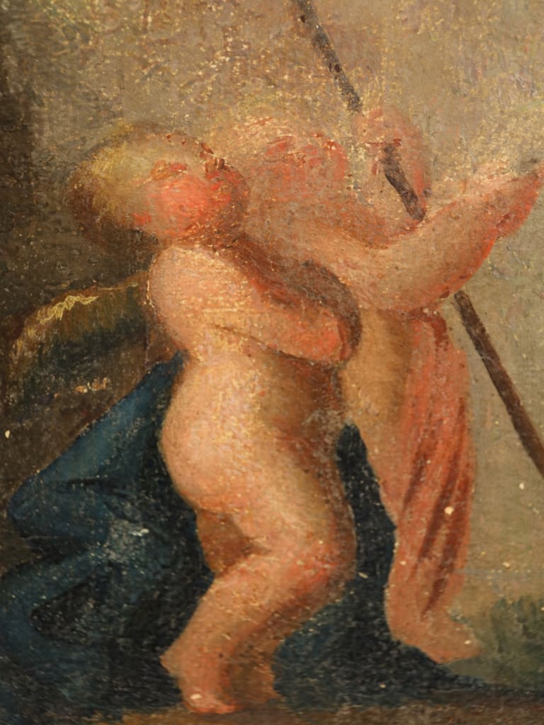 Fine Pair of 18th Century French Religious Devotional Oil Paintings