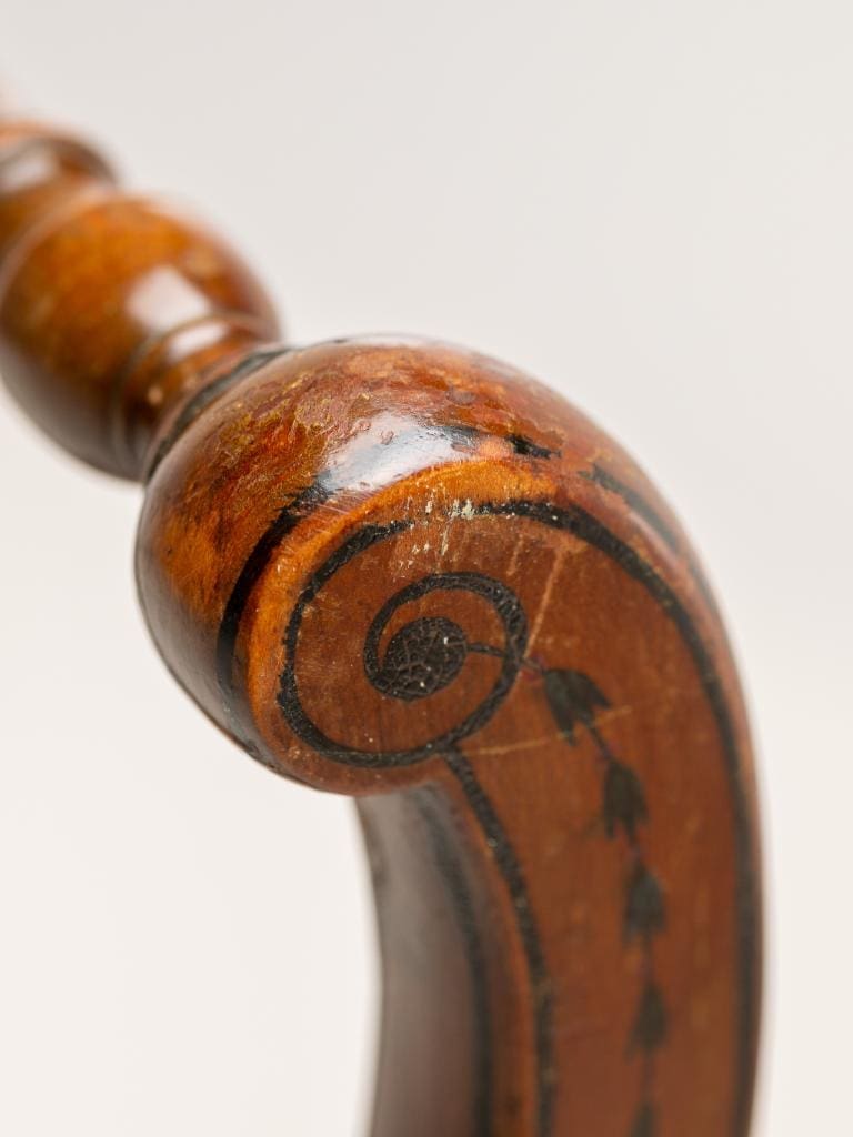 A Fine Regency Painted and Caned Window Seat, circa 1815