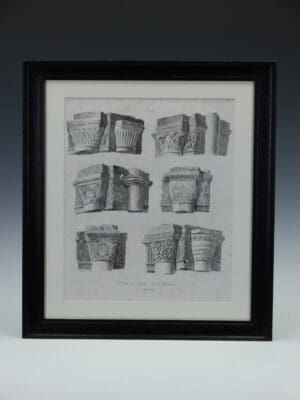 A Fine Architectural Lithograph: Portal Details of St. Hildebert, Gournay (Plate 106)